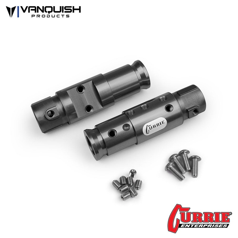 Currie SCX10 Front Tubes Grey Anodized Grey