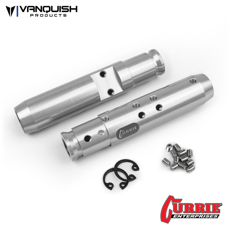 Currie SCX10 Rear Tubes Clear Anodized Clear