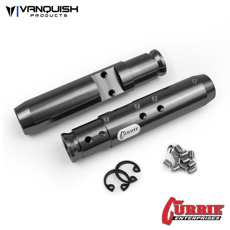 Currie SCX10 Rear Tubes Grey Anodized Grey