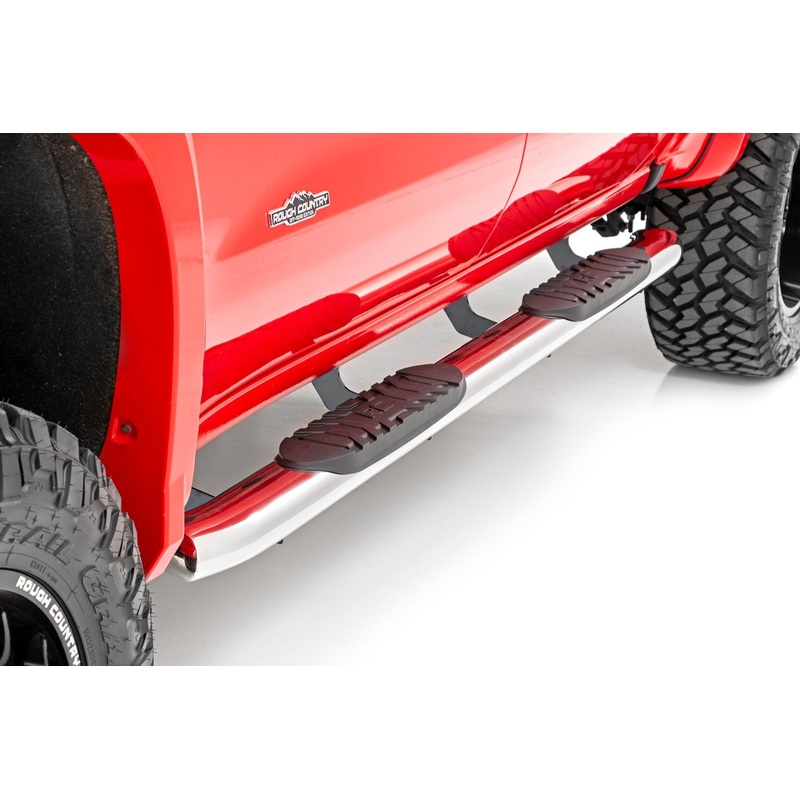 Oval Nerf Steps | Stainless | Crew Cab | Chevy/GMC 1500/2500HD/3500HD (19-24)