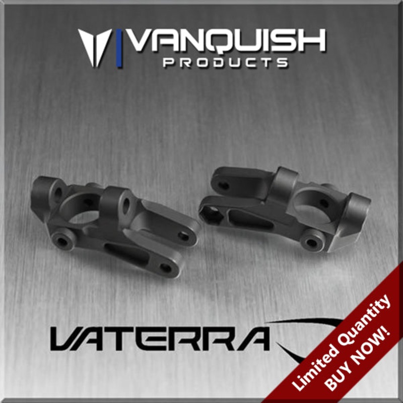 Vaterra Twin Hammers Front 15 Degree Caster Block Set Black Anodized Black