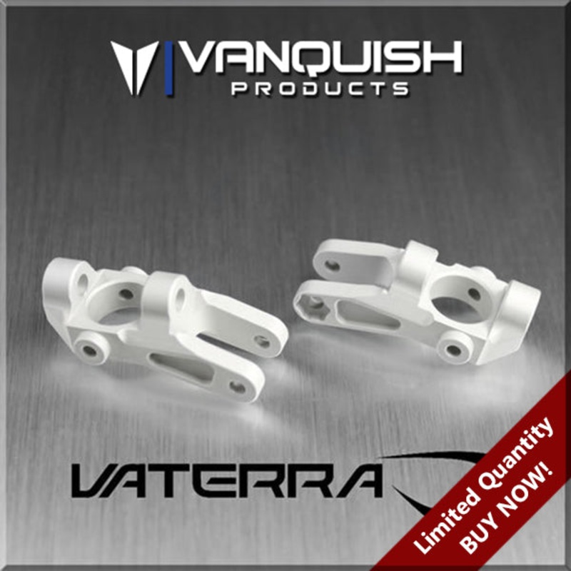 Vaterra Twin Hammers Front 15 Degree Caster Block Set Clear Anodized Clear