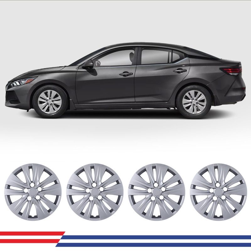 WINJET 16′ Hubcaps Wheel Rims Cover for 2020-2025 NISSAN SENTRA  – Sliver