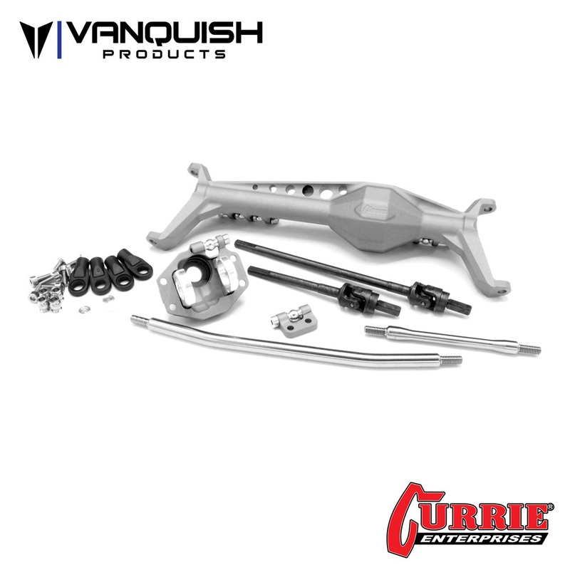 Axial Capra Currie F9 Front Axle Clear Anodized Clear