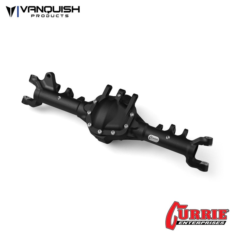 Currie RockJock SCX10-II Front Axle Black Anodized Black