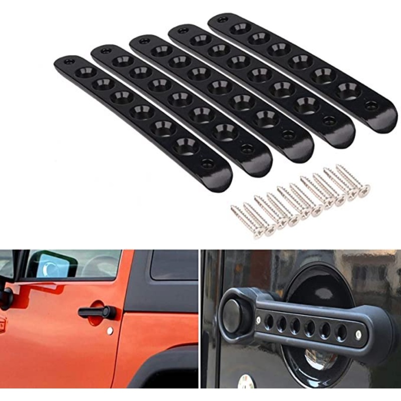 Trail Ops Black Door Handle Insert Set TO-JK-7081-Black