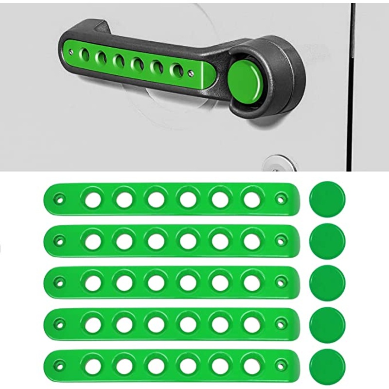 Trail Ops Green Door Handle Insert Set TO-JK-7081-Green