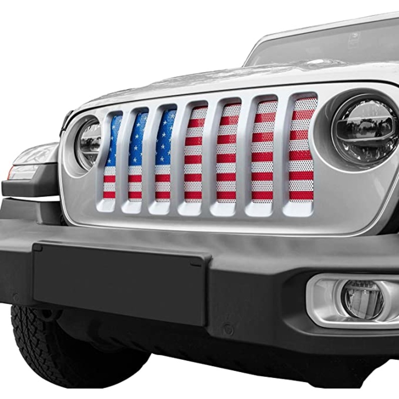 Trail Ops Colored Flag Grill Insert JJL201-RWB