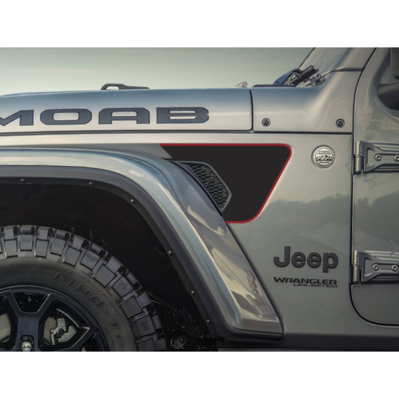 Trail Ops Fender Vent Decal JJL463-Carbon