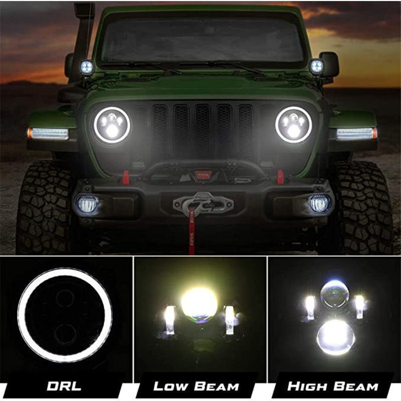 Trail Ops LED Halo Headlight TO-JL-LL-009