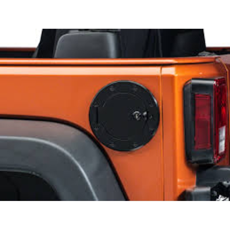 Rugged Ridge Black Powder Coat Aluminum Locking Gas Cap Cover OMI11425.06