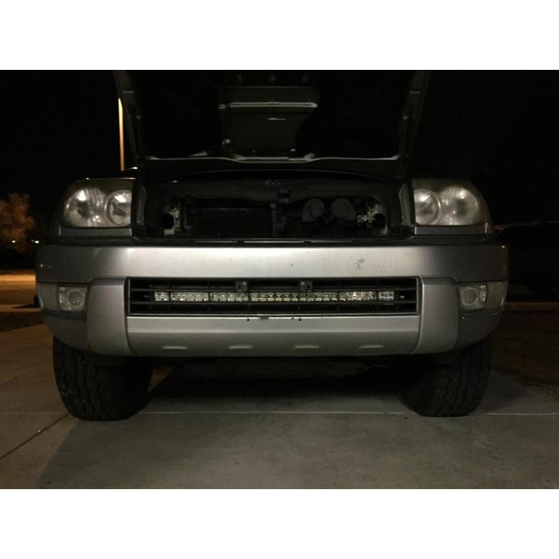 2003-2009 TOYOTA 4RUNNER 32″ LOWER BUMPER HIDDEN LED LIGHT BAR BRACKETS KIT Brackets Only No