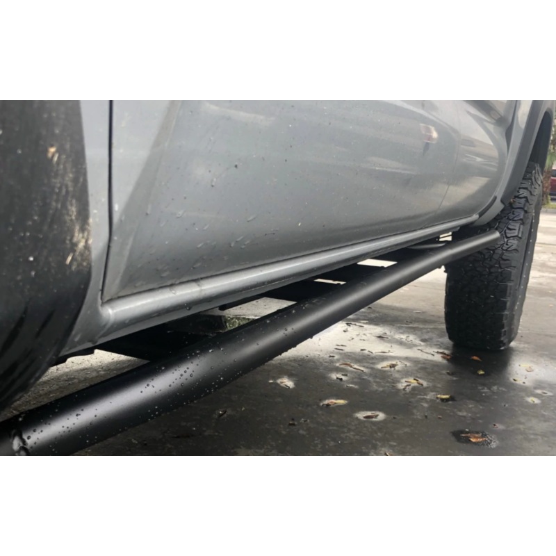 2005-2023 TOYOTA TACOMA TRAIL EDITION ROCK SLIDERS DOUBLE CAB | SHORT BED YES RAW STEEL