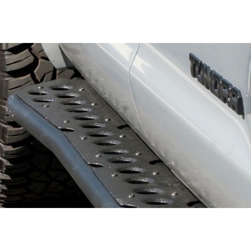 2014-2021 TOYOTA TUNDRA STEP EDITION ROCK SLIDERS YES RAW STEEL YES (RAW STEEL)