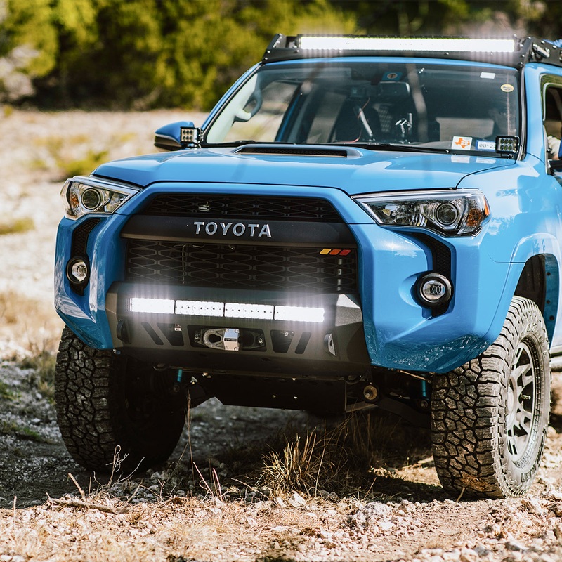 2014+ 4Runner Stealth Bumper Yes – 32″ LED Bar (Spot Beam) Yes – Bumper Light Bar Switch – Blue Small
