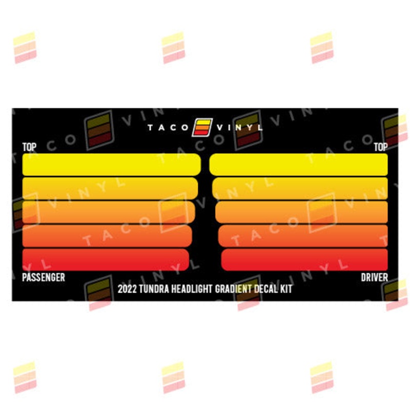 2022+ Tundra Headlight Gradient Decal Kit Classic Scheme