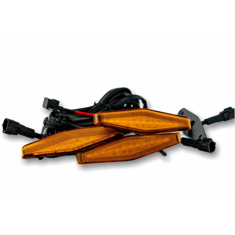 4Runner Grille Lights-3 Set Amber Lens/ Amber LEDs x3