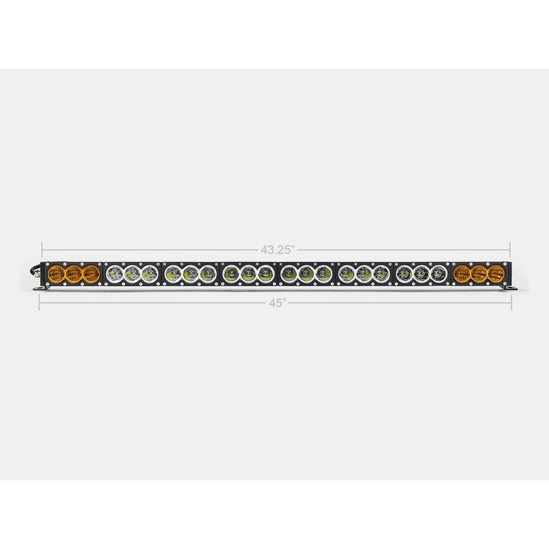 43″ Amber/White Dual Function LED Bar Dual Function Wire Harness and Tall Dual Function Switch