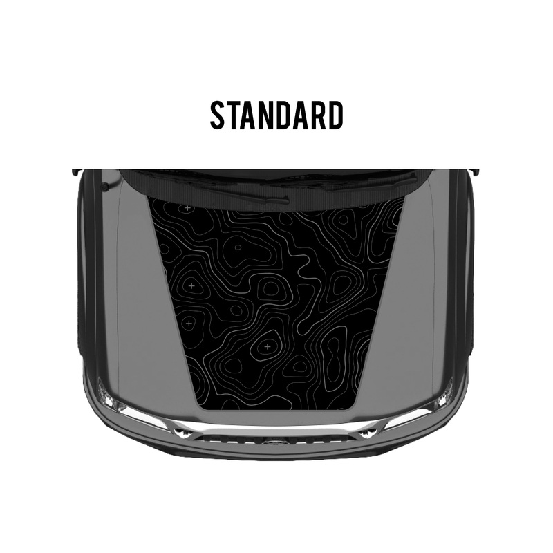 2001-04 Toyota Tacoma Hood Stamp Standard Gray with Black Topography