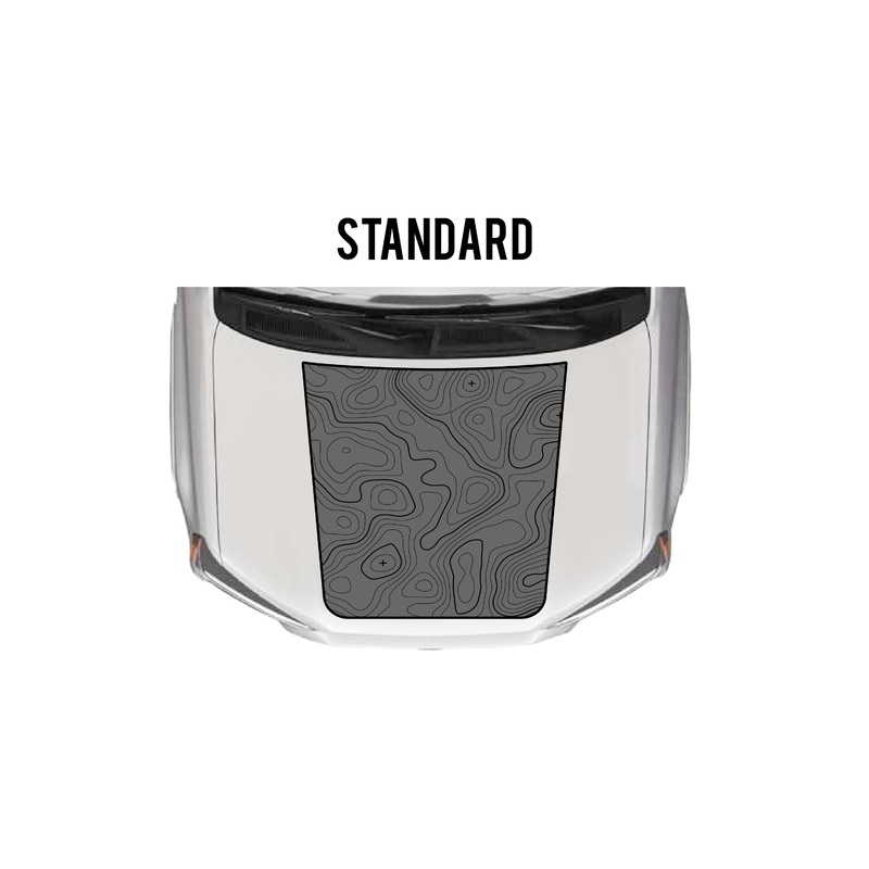 2010-23 4Runner Hood Stamp Standard Gray with Black Topography
