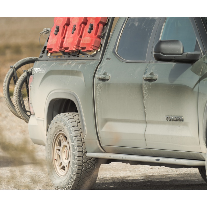 3RD GEN TOYOTA TUNDRA ROCK SLIDERS | 2022-2023 Bare Metal Crewmax 5.5′ Bed