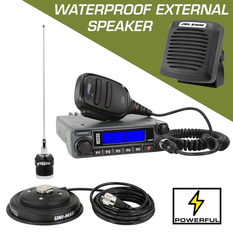 Adventure Radio Kit – GMR45 Powerful GMRS Mobile Radio Kit and External Speaker