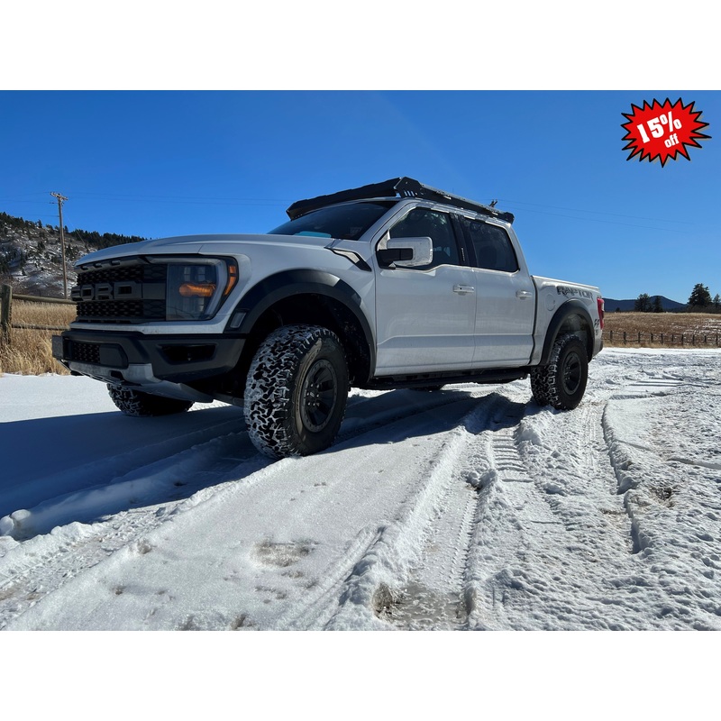 Alpha Ford F-150 (2022+) / Raptor (GEN3) SuperCrew Roof Rack No Light Cutout Code Orange grooveTEK (INNER)
