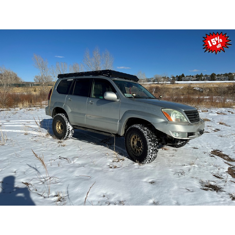 Alpha Lexus GX470 Roof Rack (2002-2009) No Light Cutout Savannah Metallic grooveTEK (INNER)