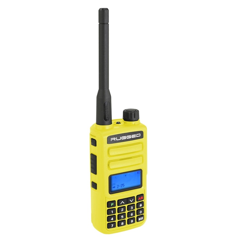 Rugged GMR2 GMRS/FRS Handheld Radio – High Visibility Safety Yellow