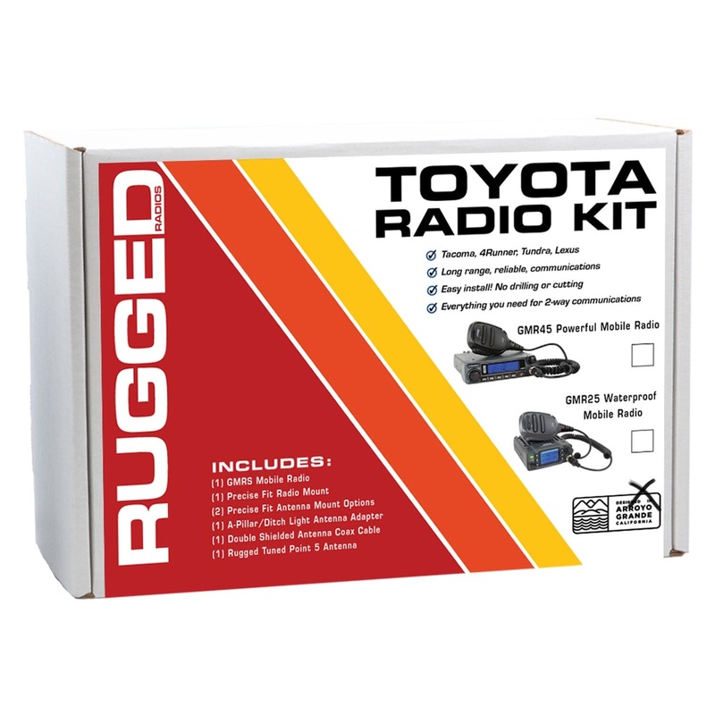 Toyota Tacoma, 4Runner, Lexus Two-Way GMRS Mobile Radio Kit 25 Watt GMR25