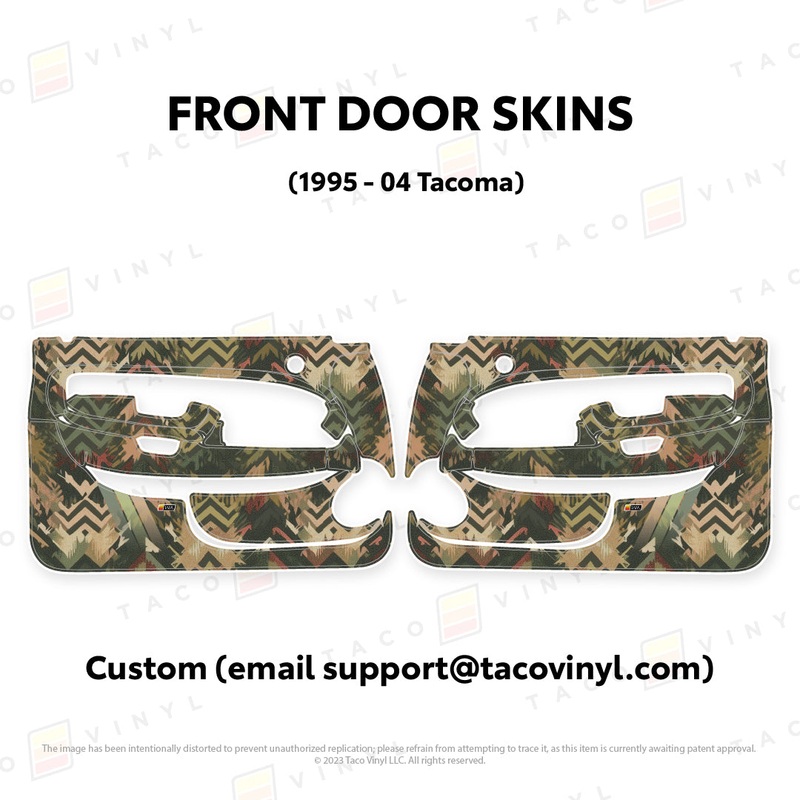 1995-04 Tacoma Door Skins Front Driver/Passenger Custom (email support@tacovinyl.com)