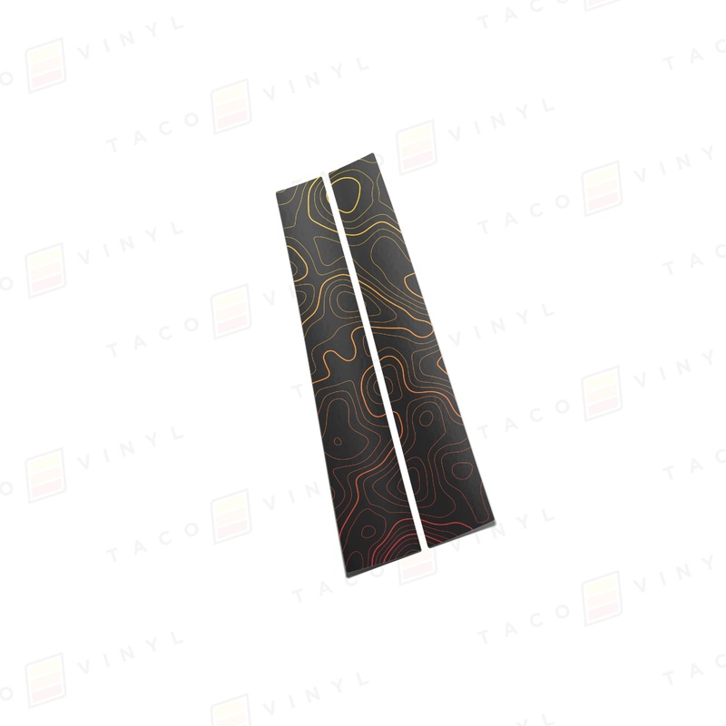 2010-24 4Runner Door Pillar Decals Satin Black