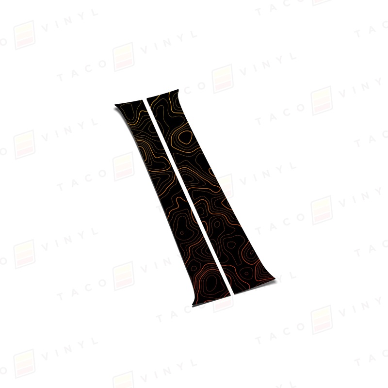 2016-23 Tacoma Door Pillar Decals Satin Black