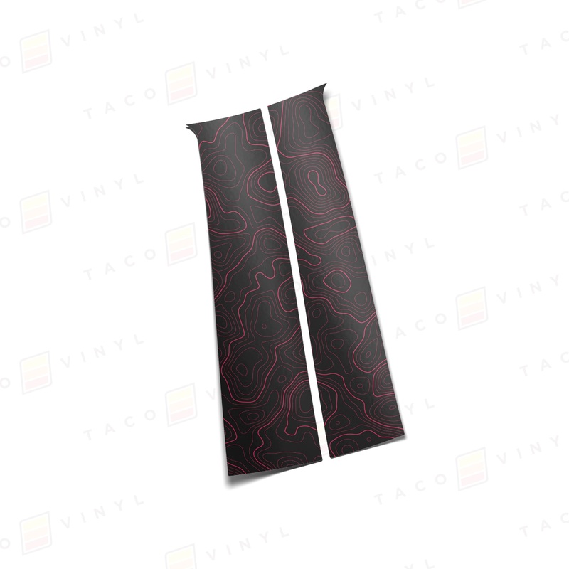2022+ Tundra Door Pillar Decals Satin Black