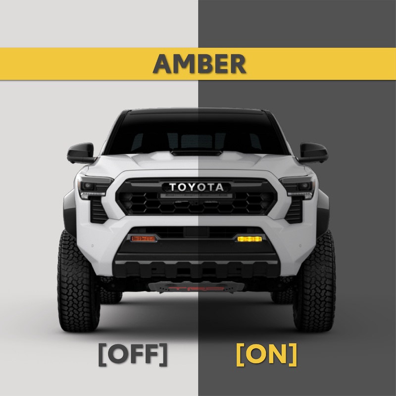 2024+Tacoma Fog Light Overlay Amber