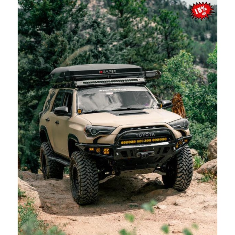 Alpha 4Runner 5G Roof Rack (2010-2022) No Light Cutout Voodoo Blue grooveTEK (INNER)