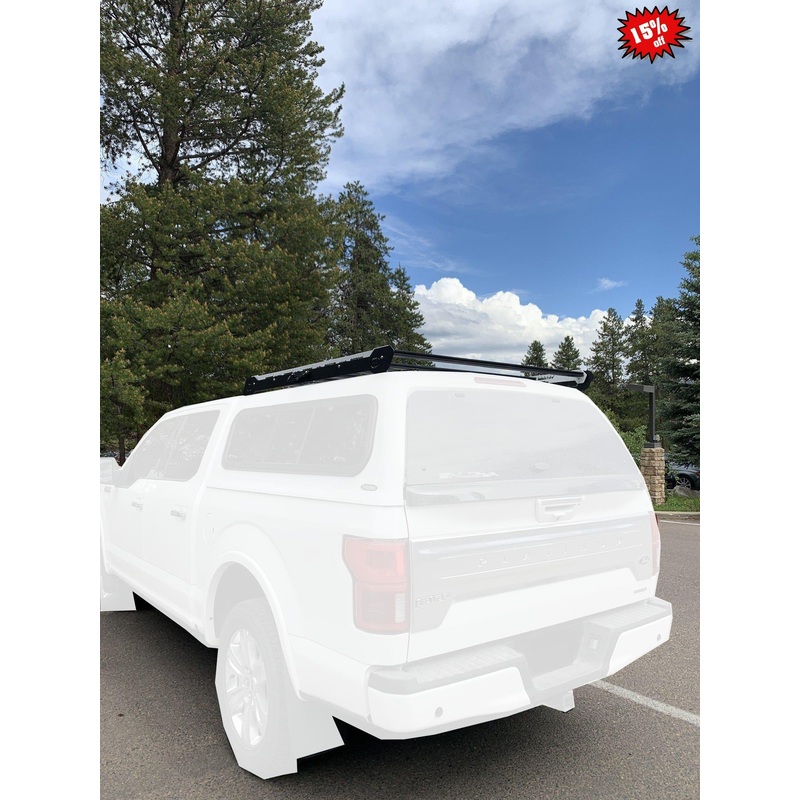 Alpha eX Ford F-150 Cap Rack Short Bed To Bed Cap With Rails Rapid Red grooveTEK (INNER)
