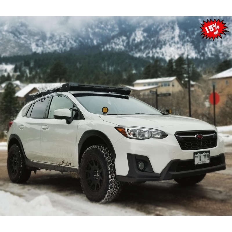 Alpha Subaru Crosstrek Roof Rack (2013-2021) No Light Cutout Crystal White Pearl grooveTEK (INNER)