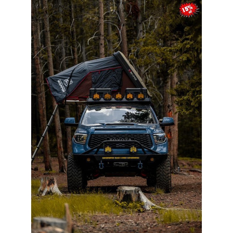 Alpha Tundra crewMAX Roof Rack (2014-2021) No Light Cutout Quicksand grooveTEK (INNER)