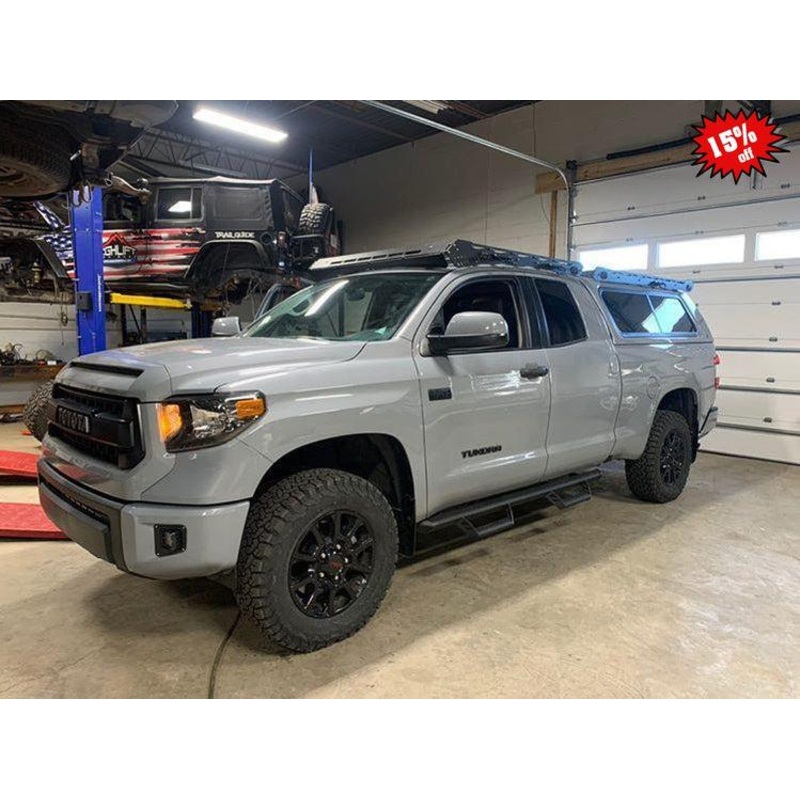 Alpha Tundra Double Cab (Roof Rack 2014-2021) No Light Cutout Quicksand grooveTEK (INNER)