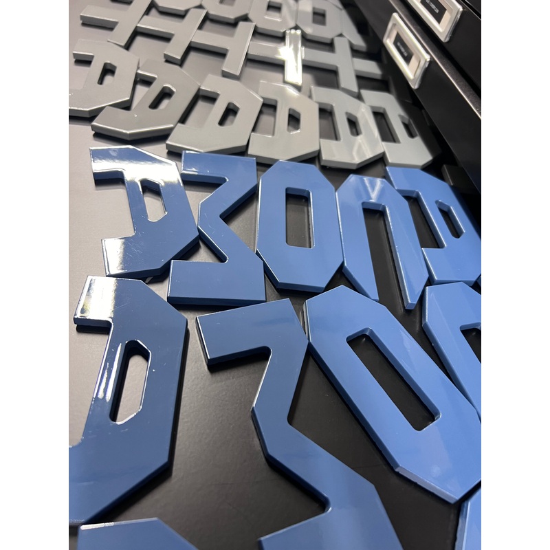 Painted Raptor Grille Letters Raw Clear Acrylic No