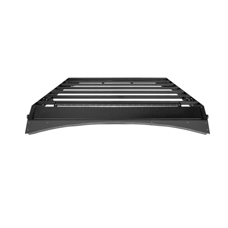 PREMIUM ROOF RACK FITS 2014-2021 TUNDRA CREW MAX No Front Light Bar LED LIGHT BAR – BLUE SMALL No Lights