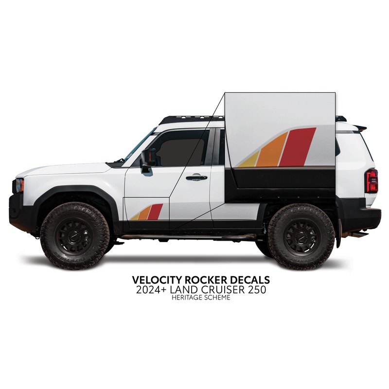 2024+ Land Cruiser 250 Velocity Lower Rocker Decals Heritage Scheme