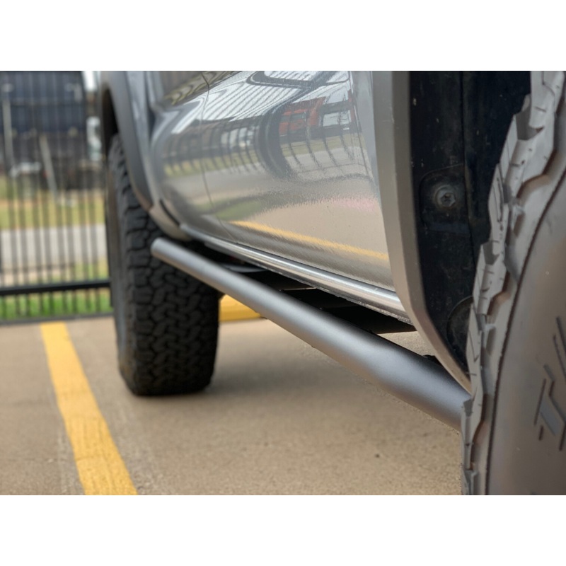 Trail Edition Rock Sliders For 2024+ Toyota Tacoma Double Cab Short Bed Kick Out RAW