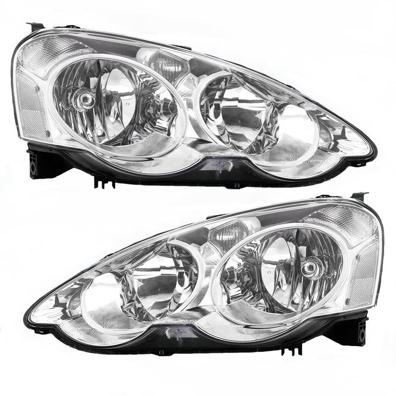 02-04 RSX Headlight Pair – Chrome Housing Cleared