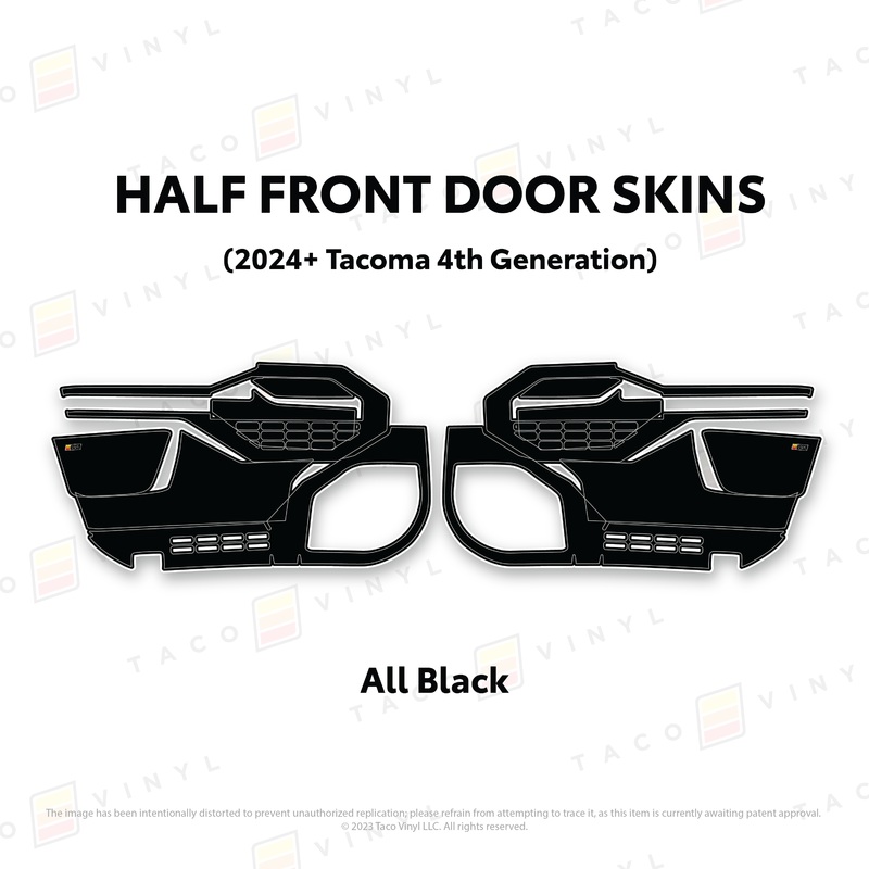 2024+ Tacoma Door Skins (Lower Section) Front Driver/Passenger All Black Yes