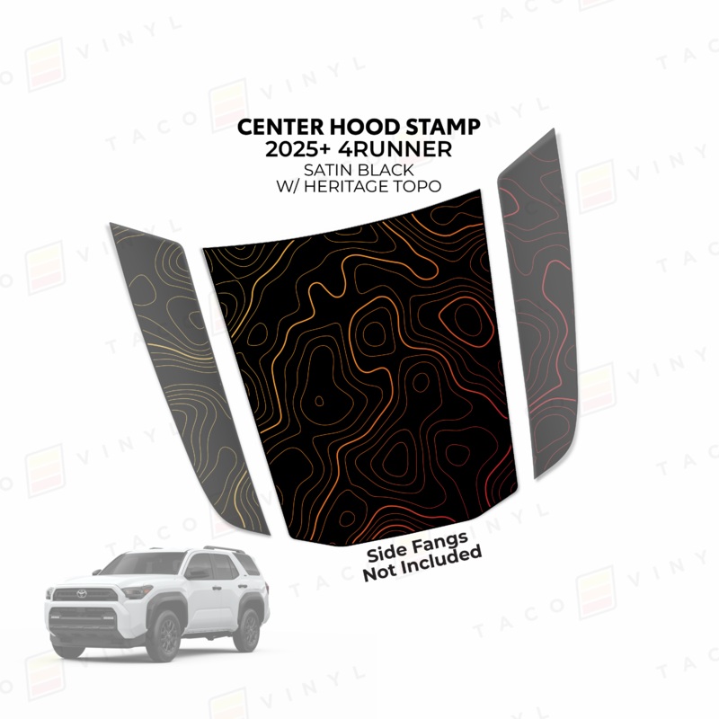 2025+ 4Runner Apex Center Hood Stamp Satin Black