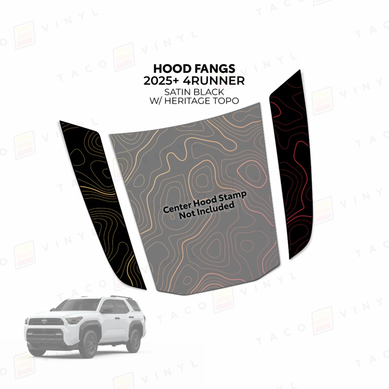 2025+ 4Runner Apex Hood Fangs Satin Black