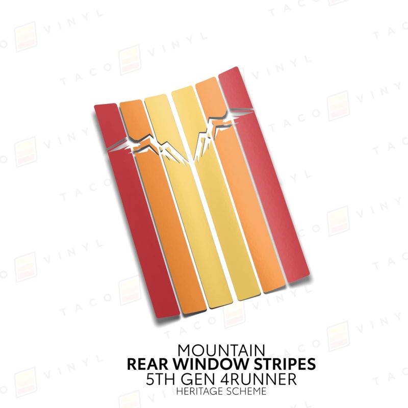 4Runner Rear Window Stripes Mountain Heritage Scheme