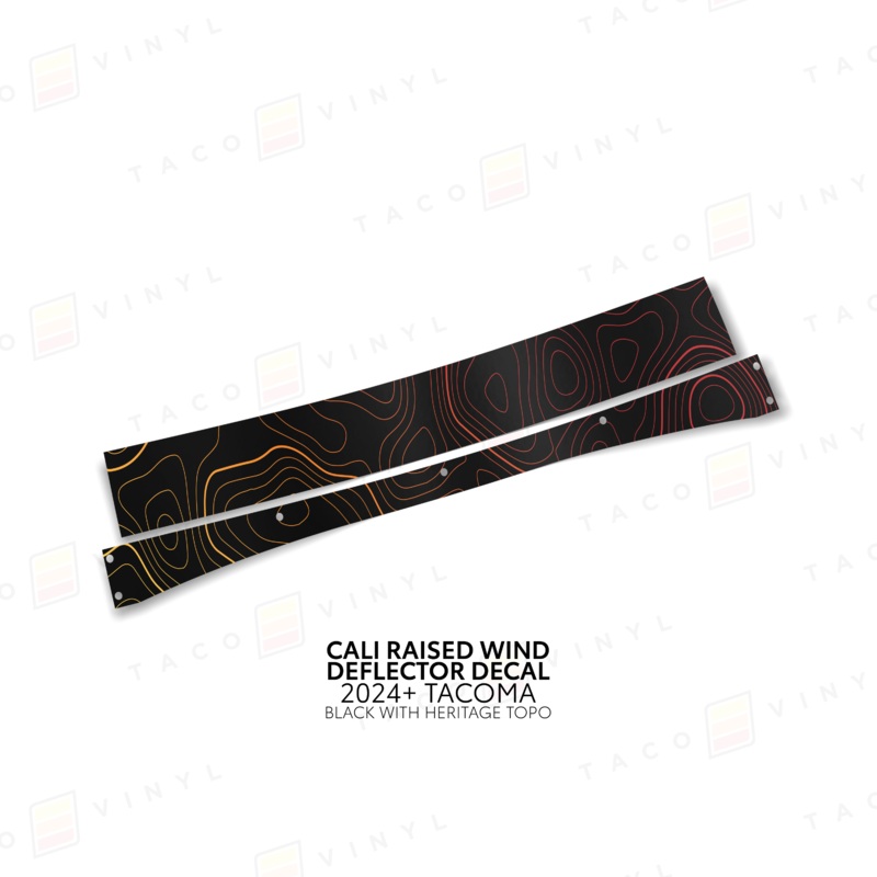 Cali Raised Wind Deflector Decal All Gray 2024+ Tacoma